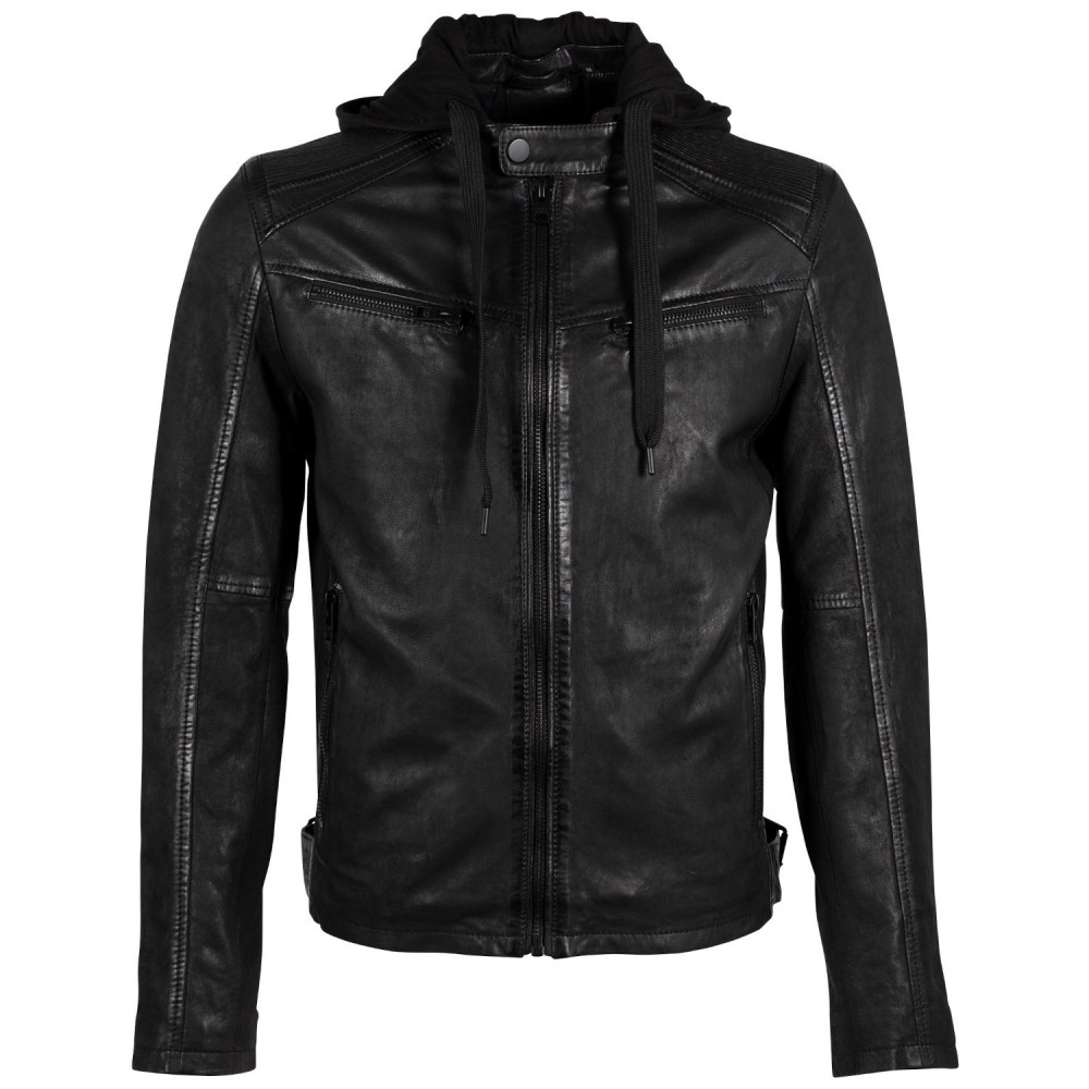 Geaca de Piele Barbati Gipsy Neagra G2MSayto Geaca de Piele Barbati Gipsy Neagra G2MSayto - readytowear.ro