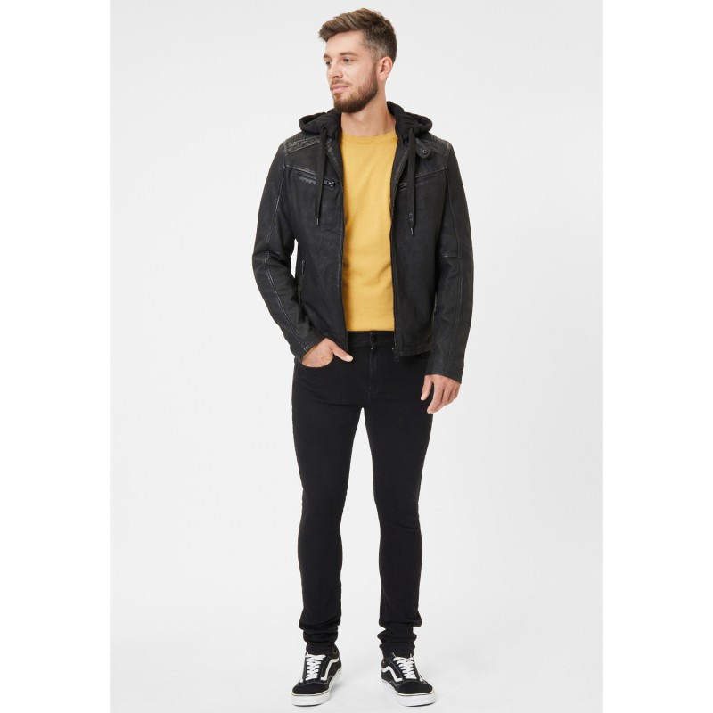 Geaca de Piele Barbati Gipsy Neagra G2MSayto – IMBRACAMINTE