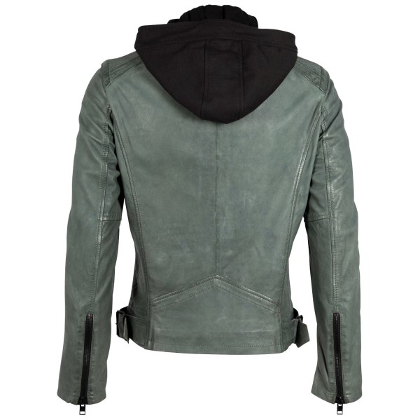 Geaca de Piele Barbati Gipsy Verde Salvie Inchis G2MSayto – Black Friday — fotografia 4