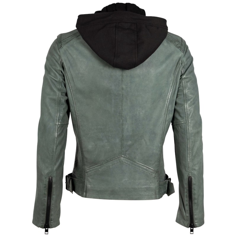 Geaca de Piele Barbati Gipsy Verde Salvie Inchis G2MSayto – Geci de Piele