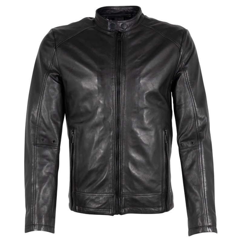 Geaca de Piele Barbati Gipsy Neagra G2MShiru – IMBRACAMINTE