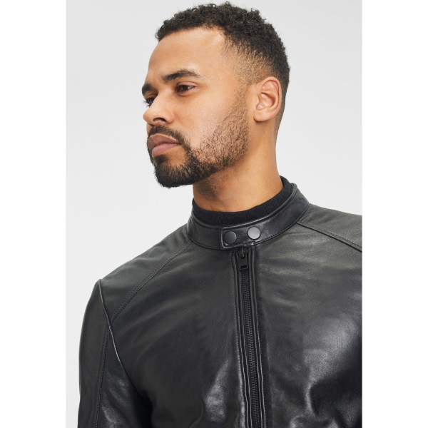 Geaca de Piele Barbati Gipsy Neagra G2MShiru – IMBRACAMINTE — fotografia 6