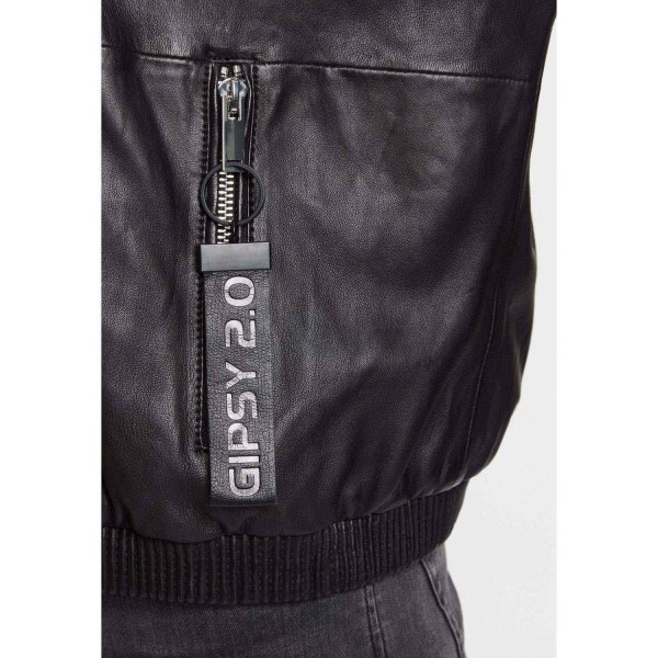 Geaca de Piele Unisex Gipsy Neagra G2MTaira – Geci de Piele — fotografia 7