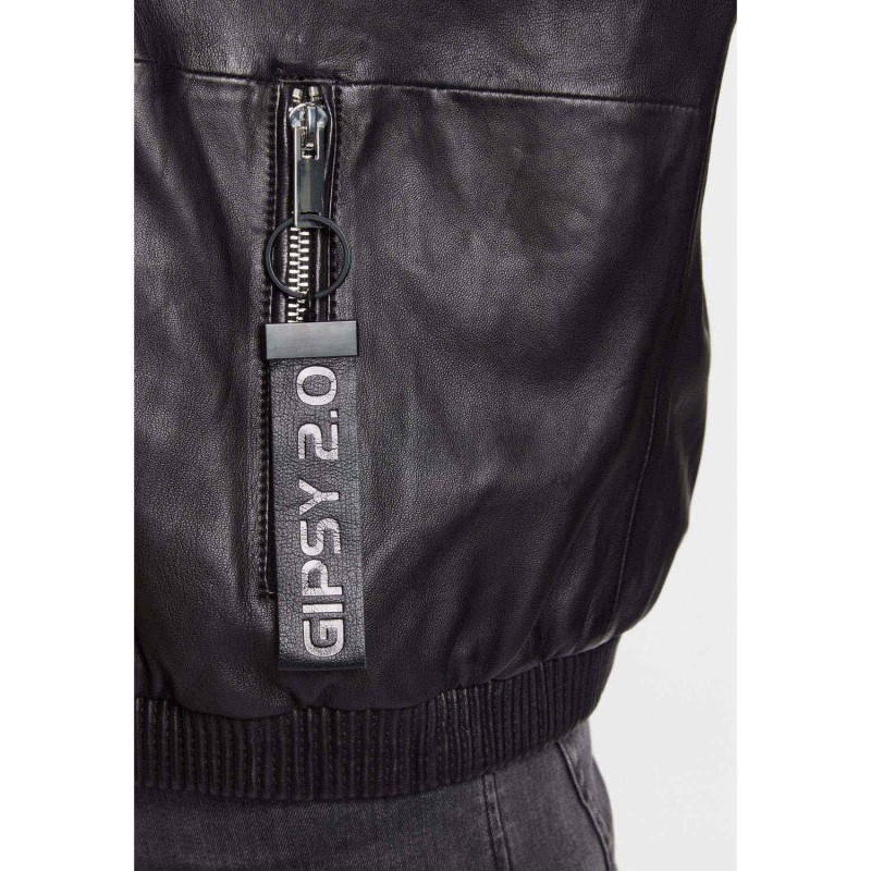 Geaca de Piele Unisex Gipsy Neagra G2MTaira – Geci de Piele