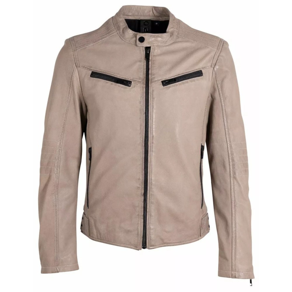 Geaca de Piele Barbati Gipsy Gri Deschis G2MTayco Geaca de Piele Barbati Gipsy Gri Deschis G2MTayco - readytowear.ro