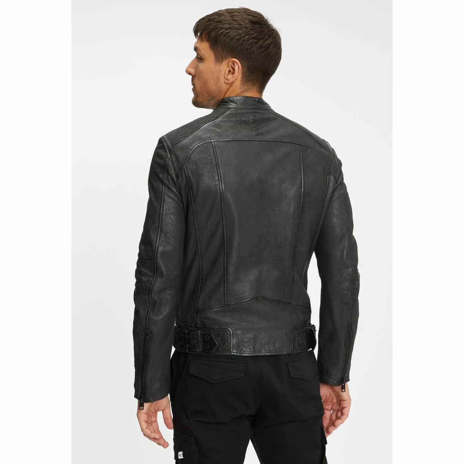 Geaca de Piele Barbati Gipsy Neagra G2MTayco – IMBRACAMINTE