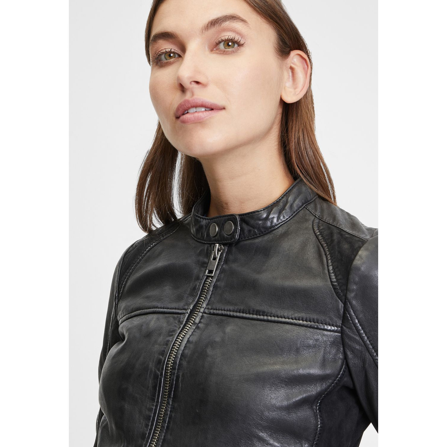 Geaca Scurta de Piele Dama Gipsy Neagra G2WAdana – Geci de Piele