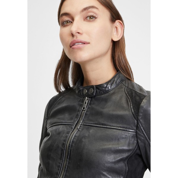 Geaca Scurta de Piele Dama Gipsy Neagra G2WAdana – Geci de Piele — fotografia 6