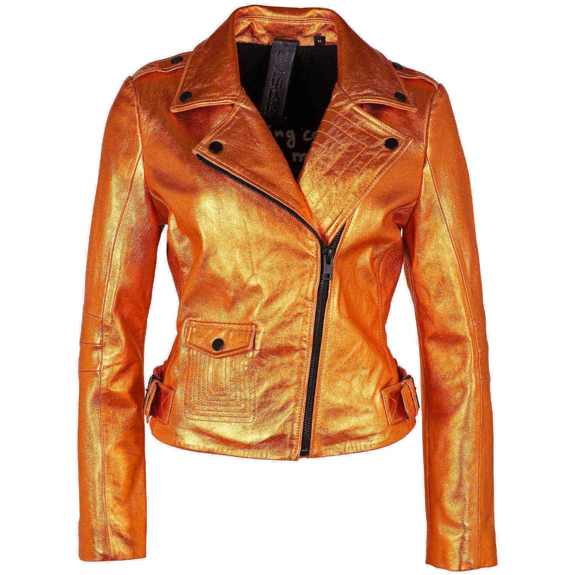 Geaca de Piele Dama Gipsy Portocaliu Metalic G2WAdine 2 SF LAMEV – IMBRACAMINTE