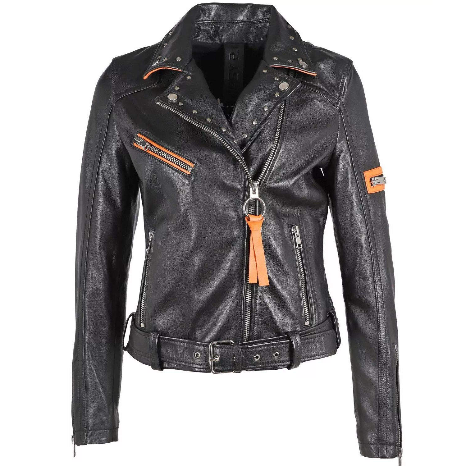 Geaca de Piele Dama Gipsy Neagra G2WAiva SF LAROXV – IMBRACAMINTE