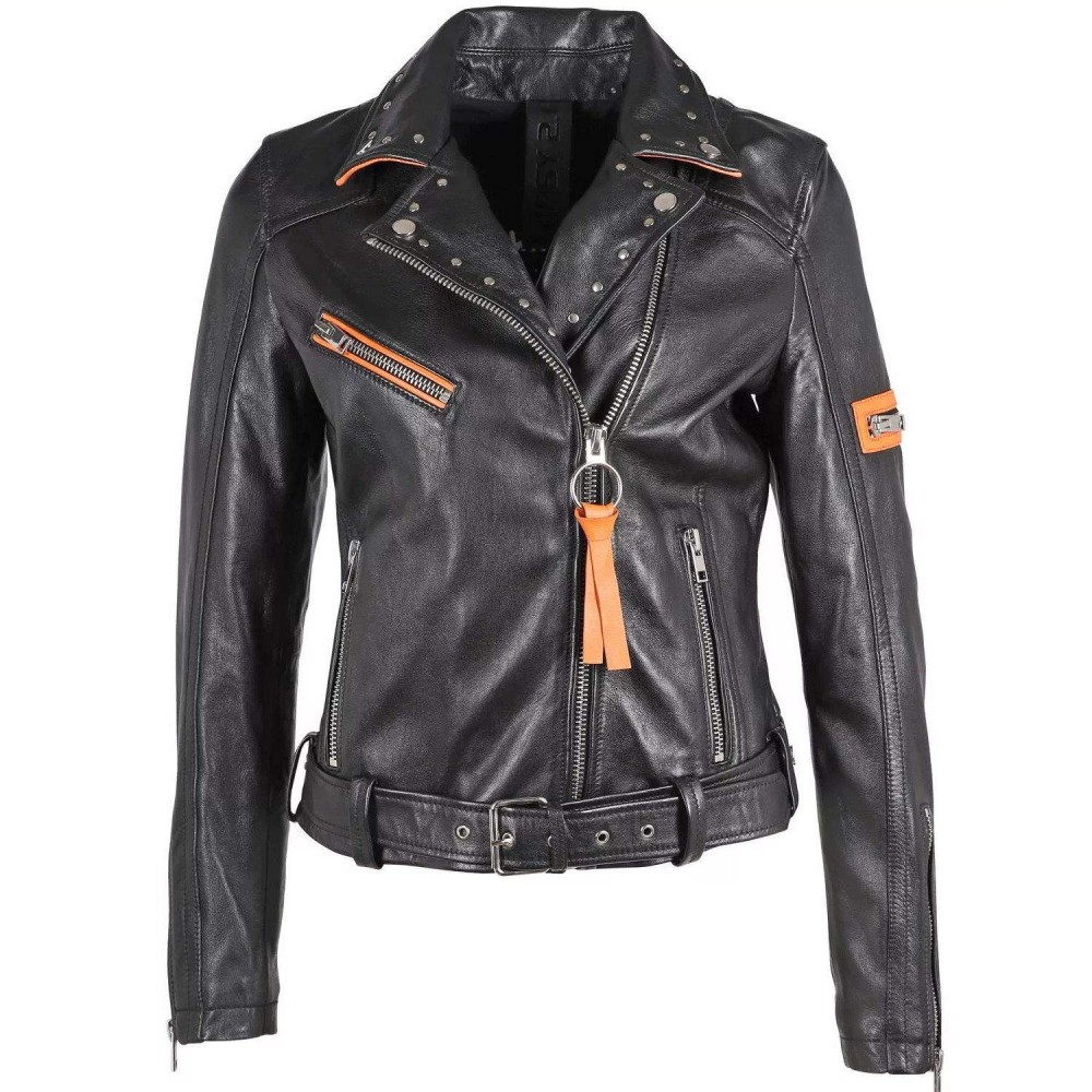 Geaca de Piele Dama Gipsy Neagra G2WAiva SF LAROXV Geaca de Piele Dama Gipsy Neagra G2WAiva SF LAROXV - readytowear