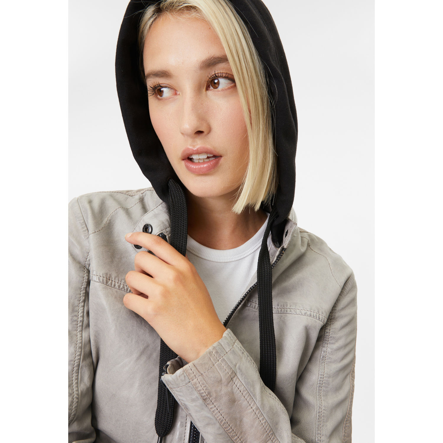 Geaca de Piele Dama Gipsy Gri Deschis G2WAlana – Geci de Piele Geaca de Piele Dama Gipsy Gri Deschis G2WAlana – Geci de Piele