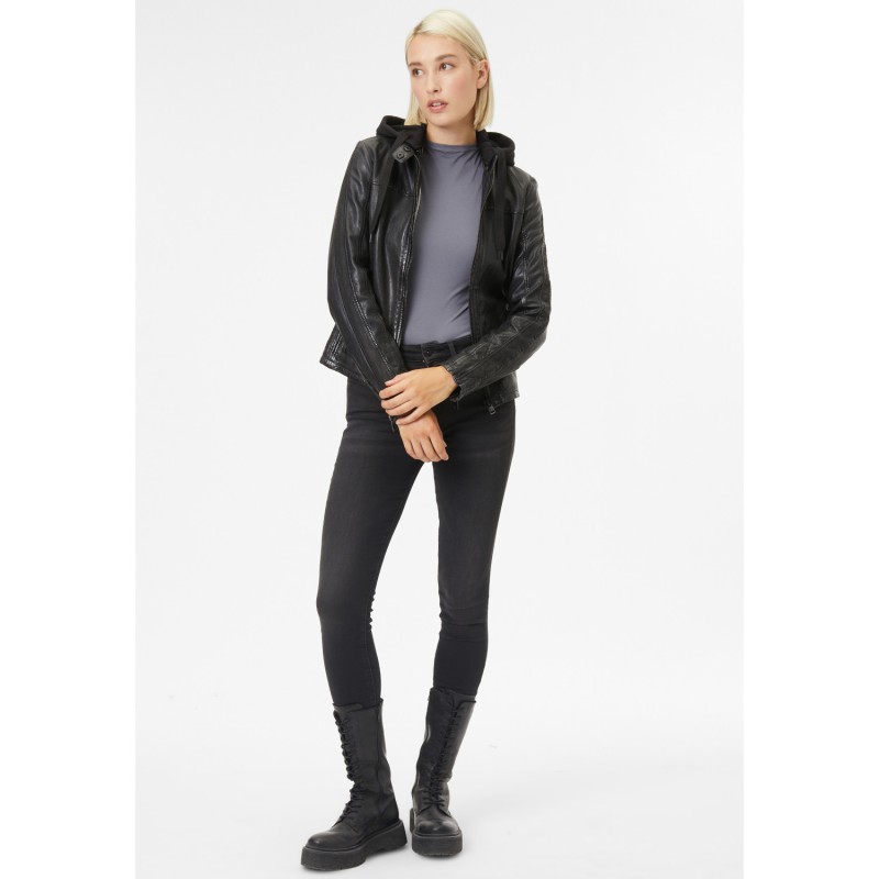 Geaca de Piele Dama Gipsy Neagra G2WAlana – Black Friday