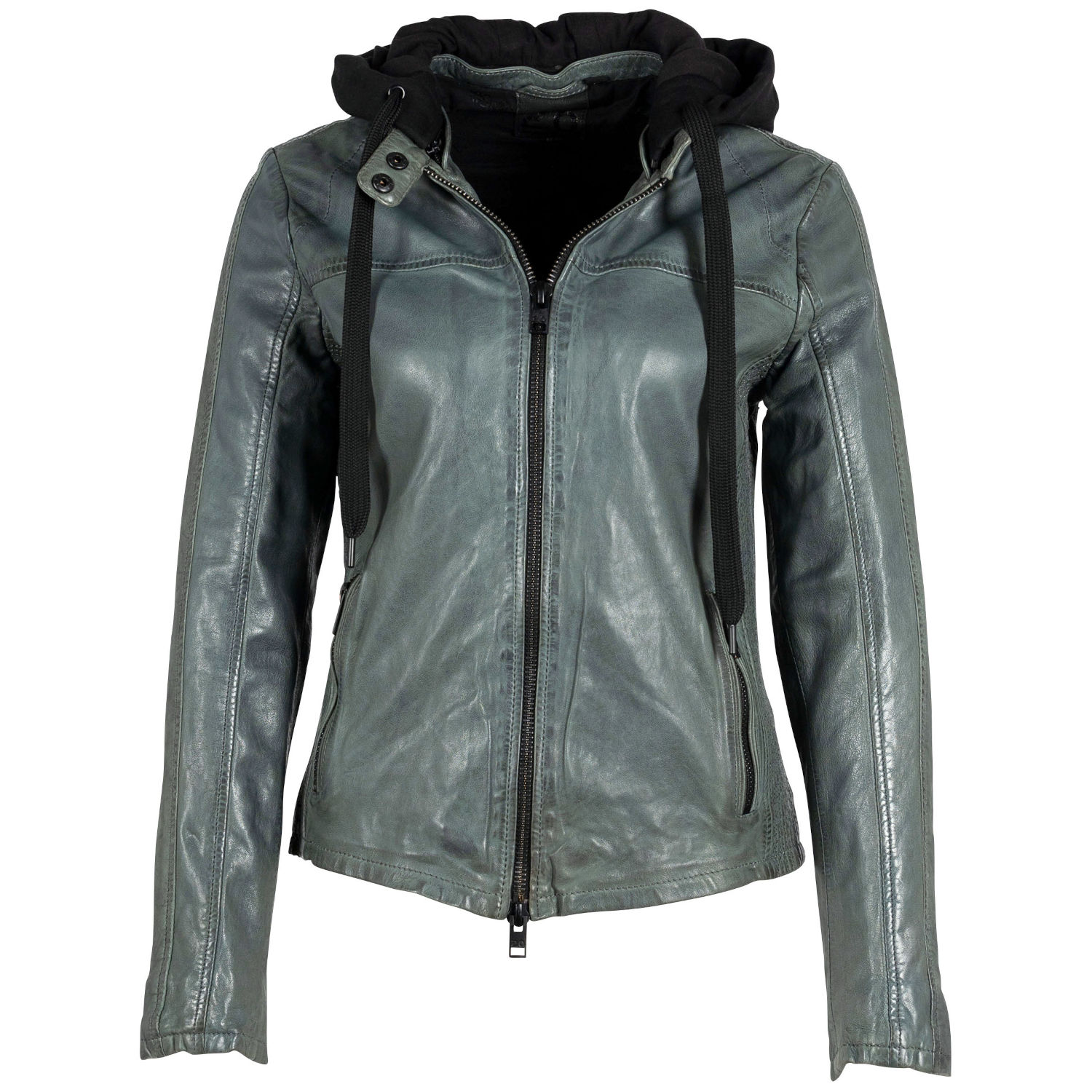 Geaca de Piele Dama Gipsy Verde Inchis G2WAlana – Geci de Piele