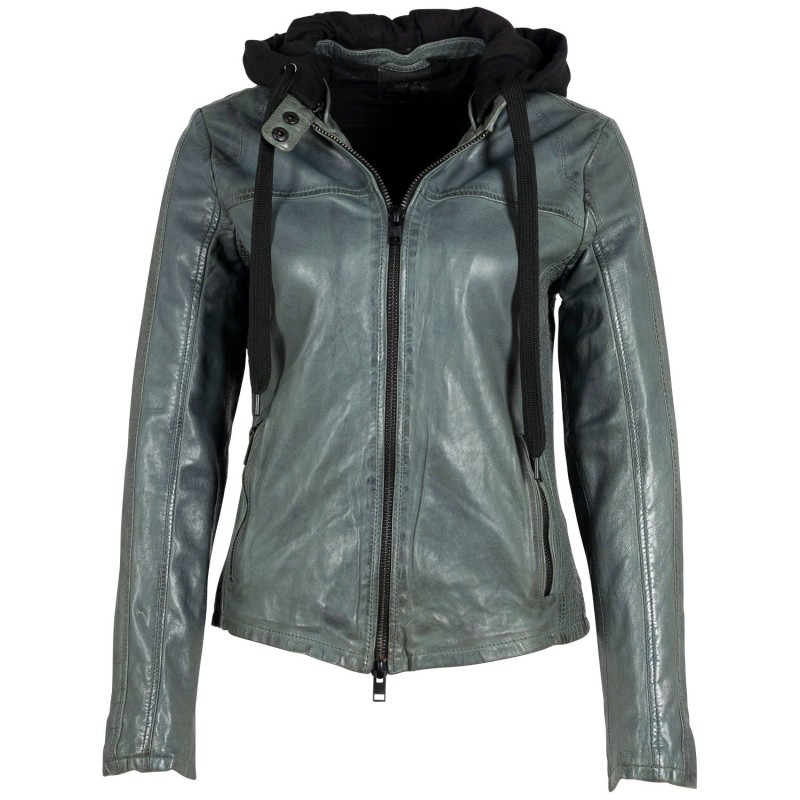 Geaca de Piele Dama Gipsy Verde Inchis G2WAlana – Geci de Piele