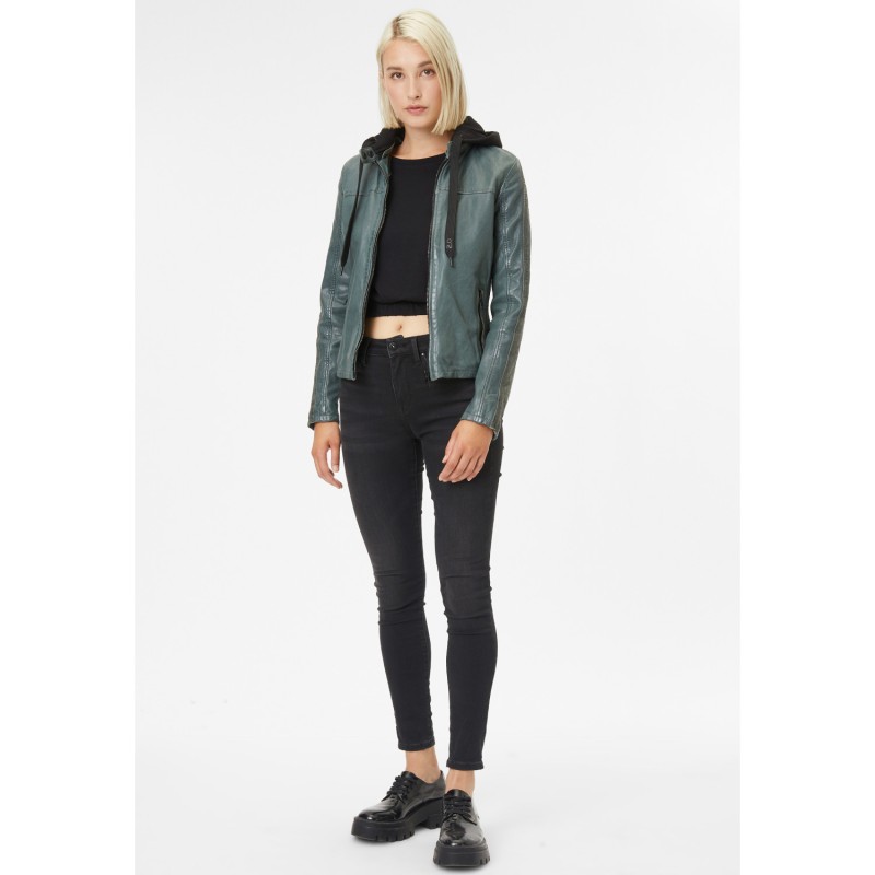 Geaca de Piele Dama Gipsy Verde Inchis G2WAlana – Geci de Piele