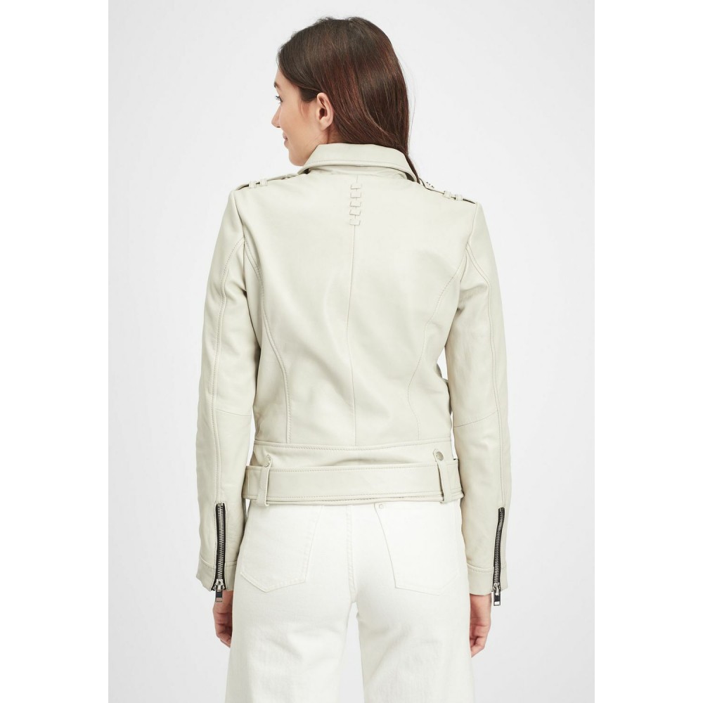 Geaca de Piele Dama Gipsy Alba G2WAnca SF LAROXV geci de piele - readytowear.ro