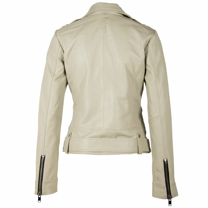 Geaca de Piele Dama Gipsy Alba G2WAnca SF LAROXV – IMBRACAMINTE