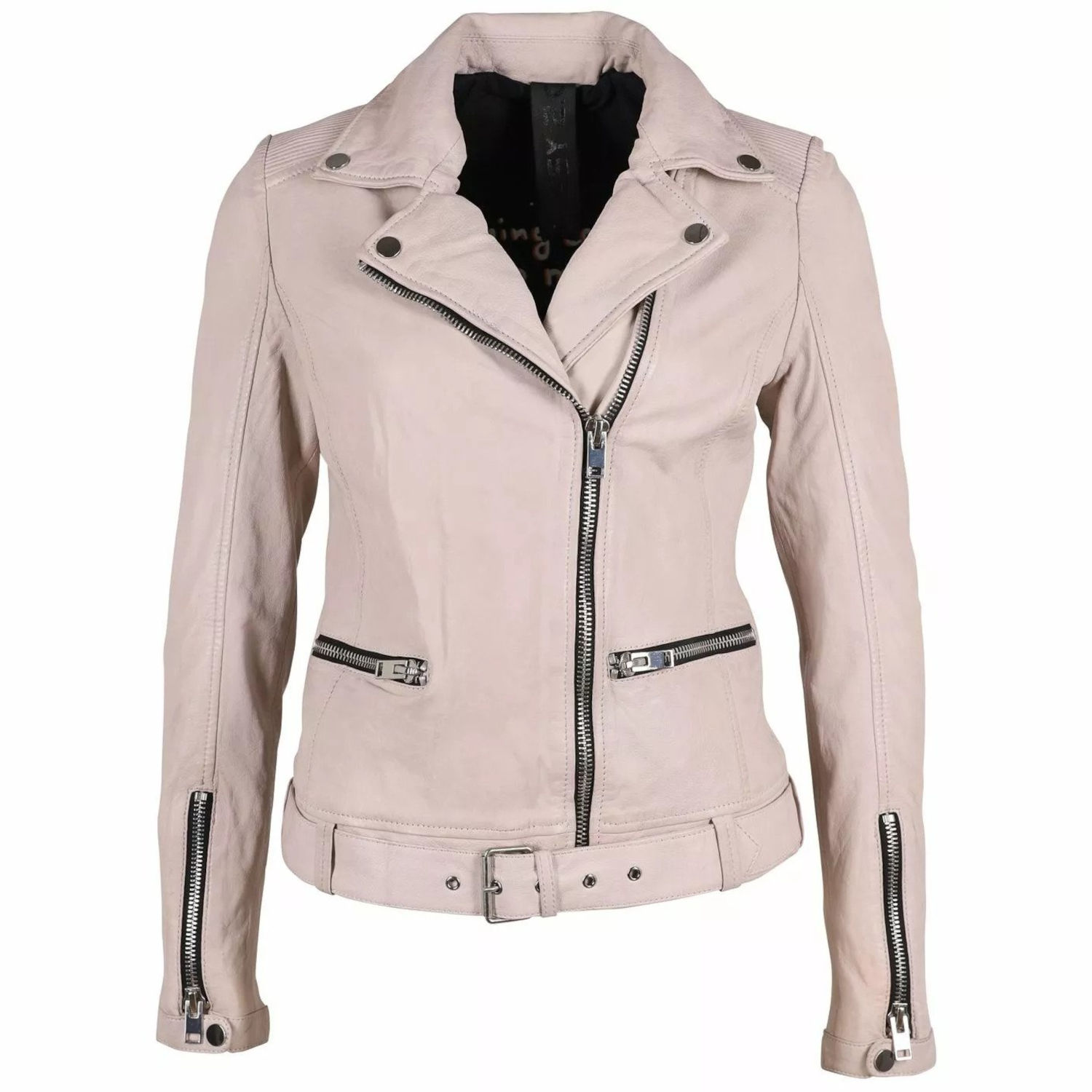 Geaca de Piele Dama Gipsy Alb Murdar G2WArisha SF LASARV – IMBRACAMINTE