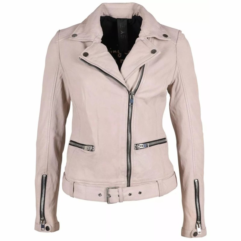 Geaca de Piele Dama Gipsy Alb Murdar G2WArisha SF LASARV – IMBRACAMINTE Geaca de Piele Dama Gipsy Alb Murdar G2WArisha SF LASARV – IMBRACAMINTE