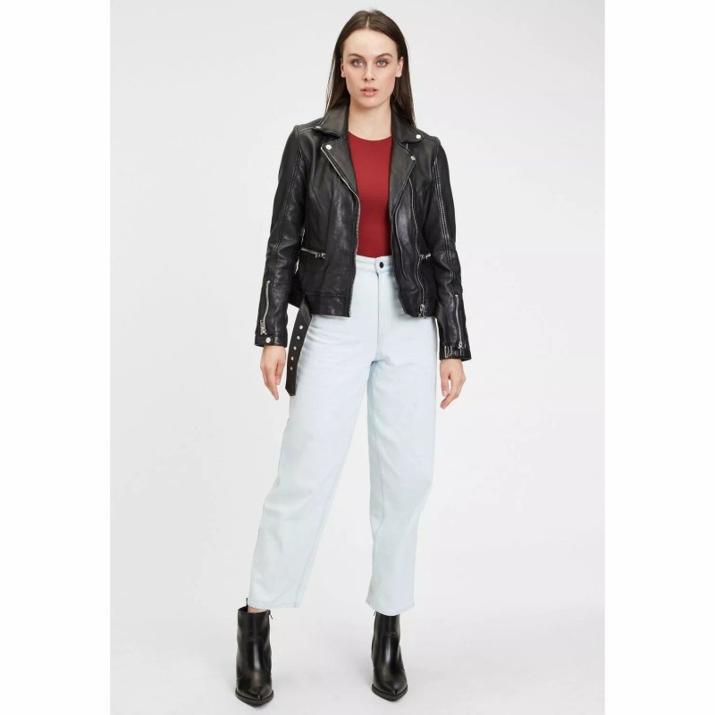 Geaca de Piele Dama Gipsy Neagra G2WArisha SF LASARV – IMBRACAMINTE