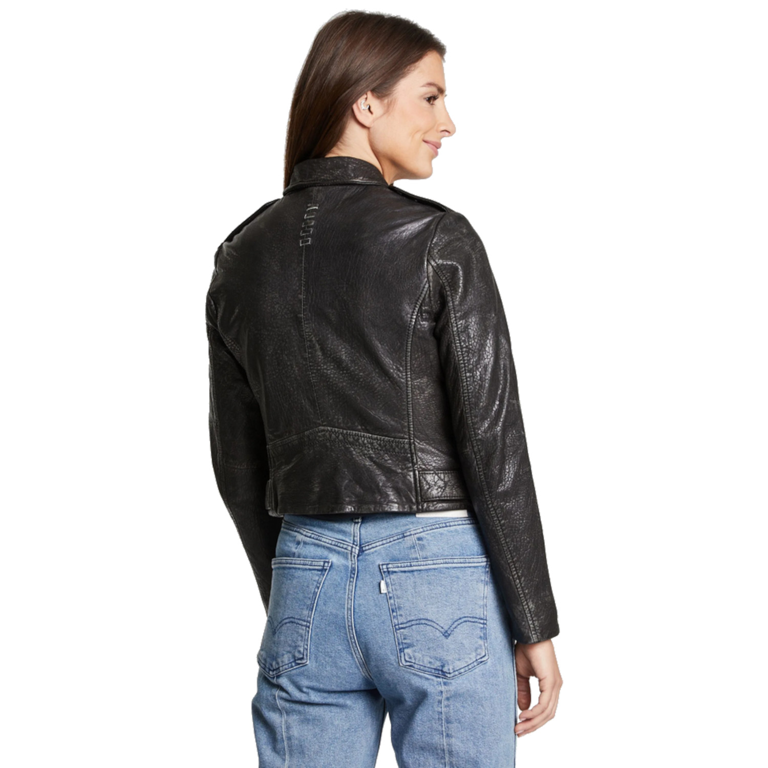 Geaca de Piele Dama Gipsy Negru Antic G2WBarah – IMBRACAMINTE