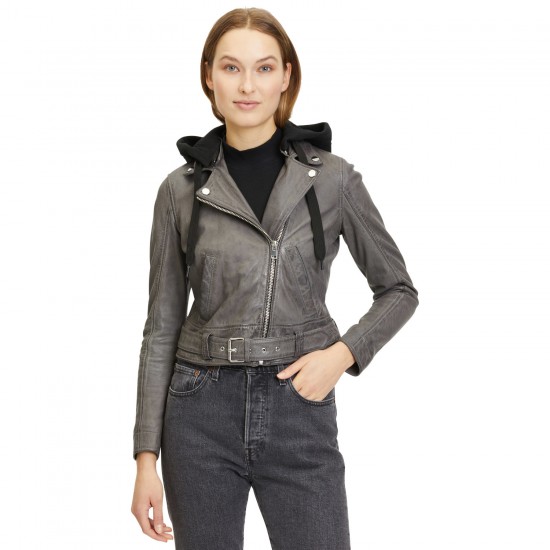 Geaca de Piele Dama Gipsy Gri G2WBelfa Geaca de Piele Dama Gipsy Gri G2WBelfa