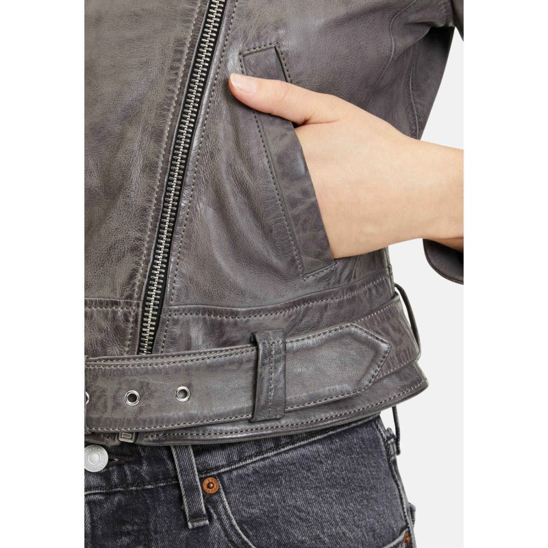 Geaca de Piele Dama Gipsy Gri G2WBelfa – Black Friday Geaca de Piele Dama Gipsy Gri G2WBelfa – Black Friday