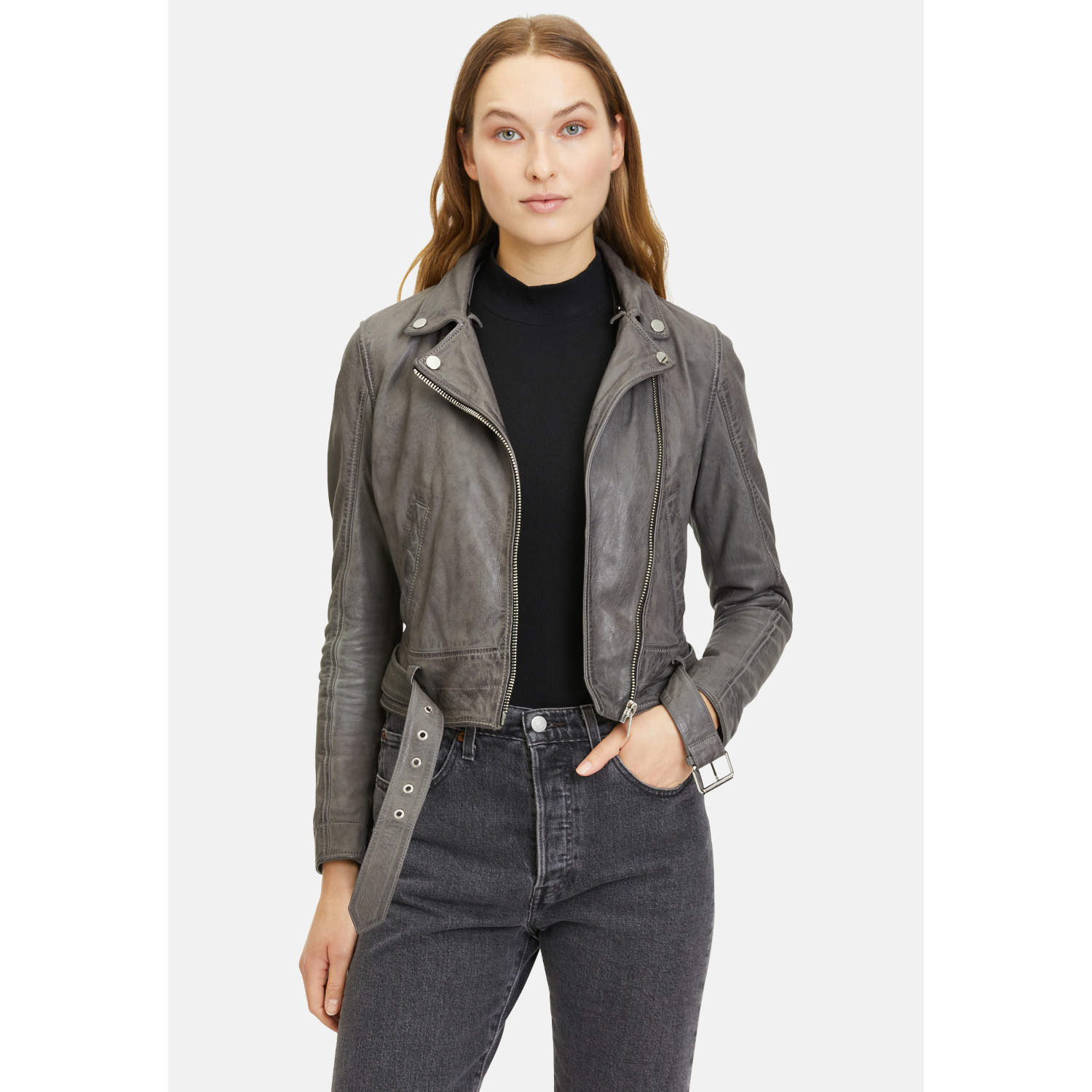 Geaca de Piele Dama Gipsy Gri G2WBelfa – Black Friday Geaca de Piele Dama Gipsy Gri G2WBelfa – Black Friday