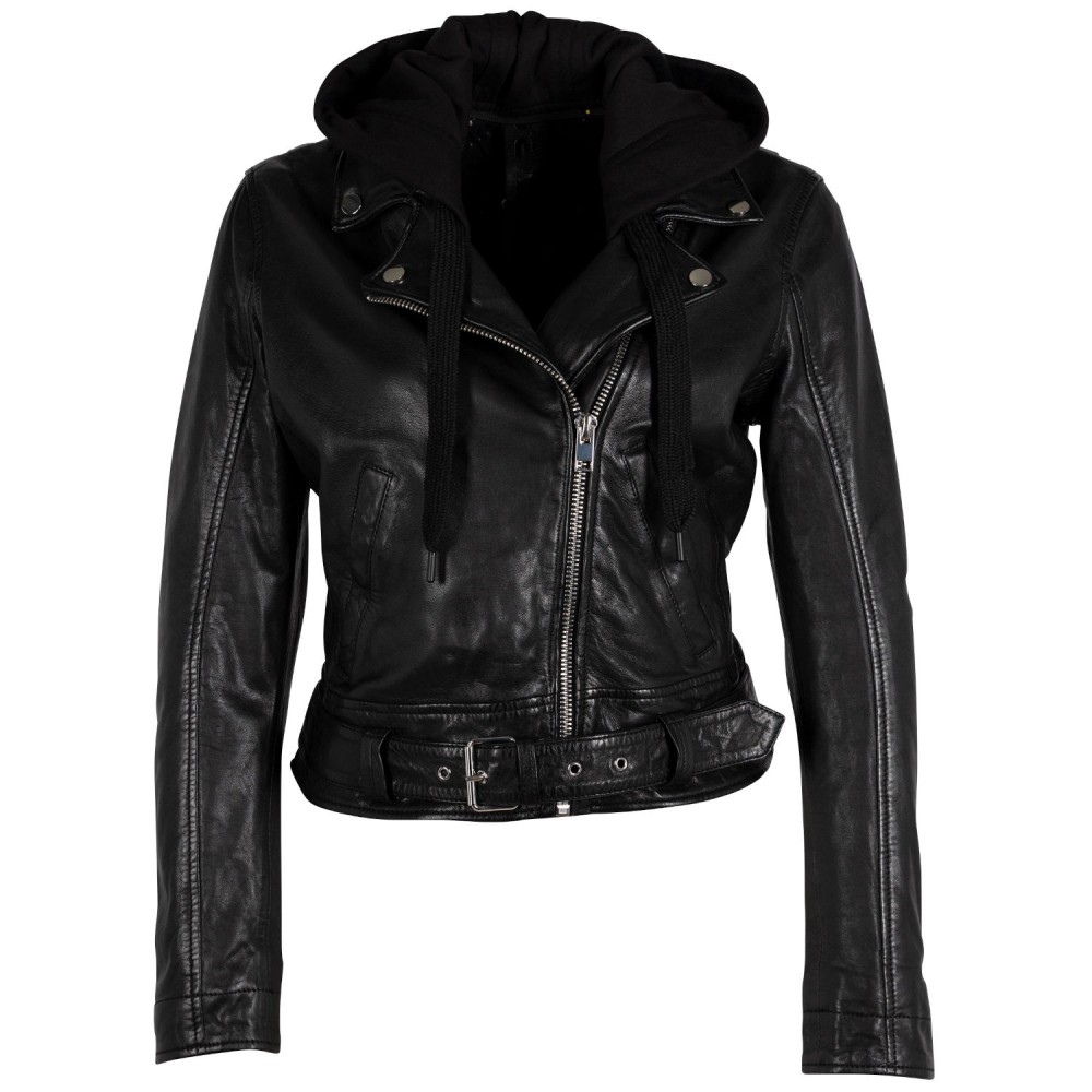 Geaca de Piele Dama Gipsy Neagra G2WBelfa Geaca de Piele Dama Gipsy Neagra G2WBelfa - readytowear.ro