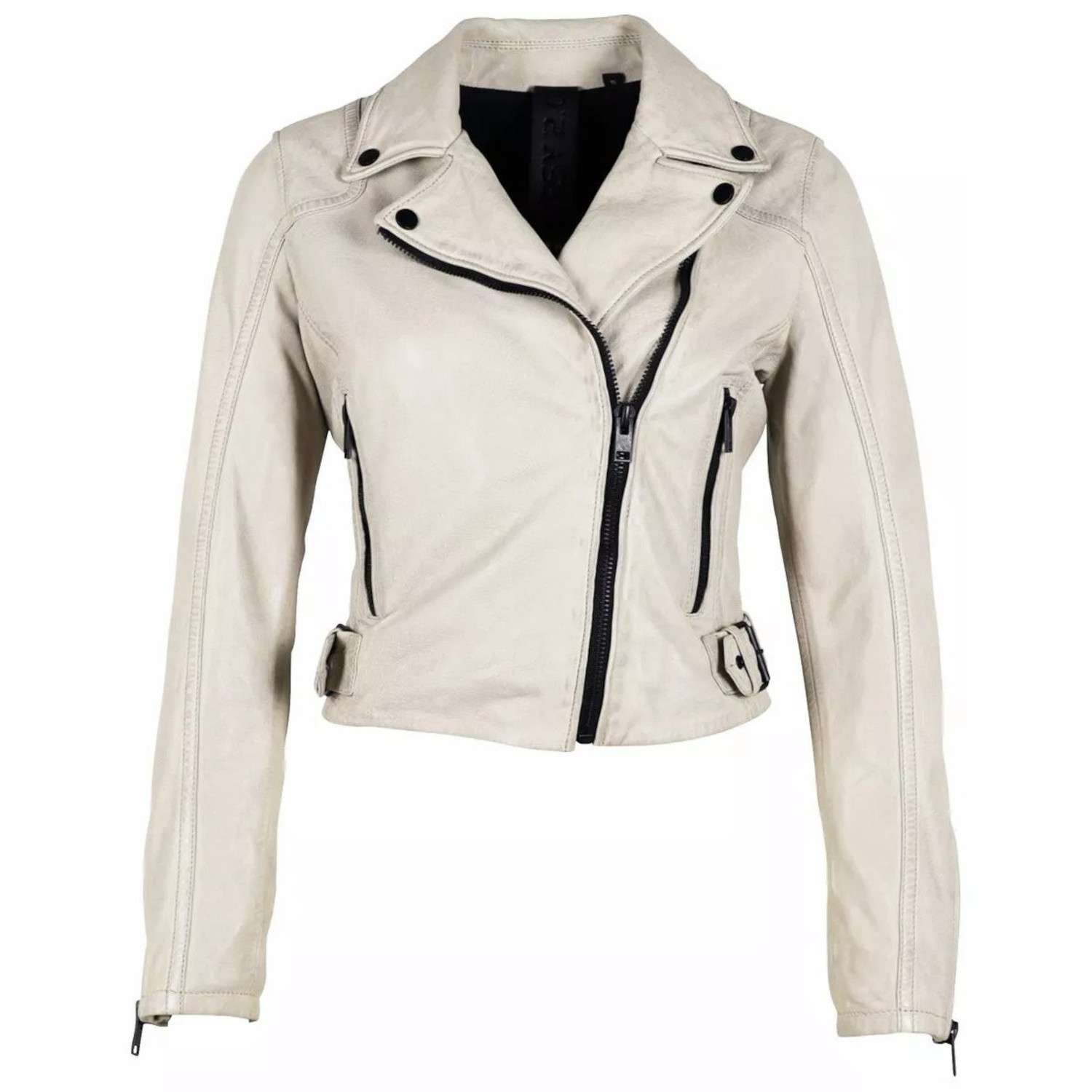 Geaca de Piele Dama Gipsy Alb Murdar G2WBita – IMBRACAMINTE Geaca de Piele Dama Gipsy Alb Murdar G2WBita – IMBRACAMINTE