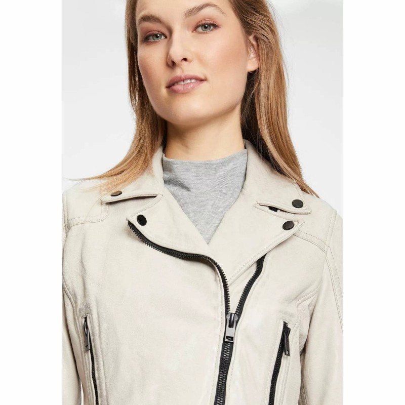 Geaca de Piele Dama Gipsy Alb Murdar G2WBita – Black Friday