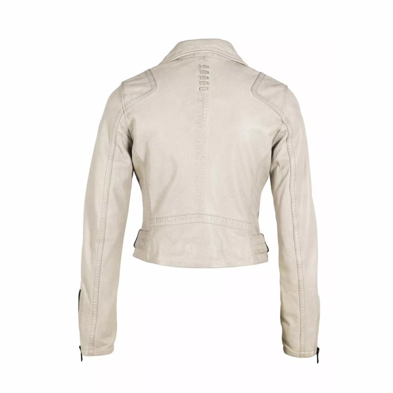 Geaca de Piele Dama Gipsy Alb Murdar G2WBita – Black Friday