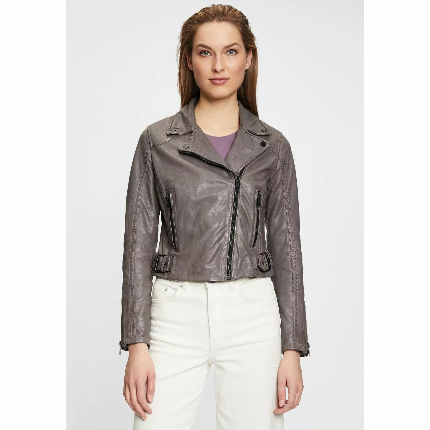 Geaca de Piele Dama Gipsy Gri G2WBita – IMBRACAMINTE