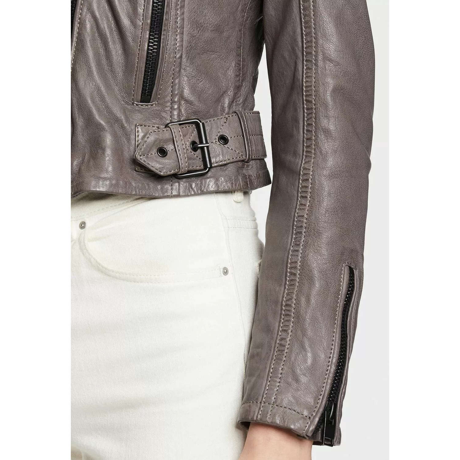 Geaca de Piele Dama Gipsy Gri G2WBita – IMBRACAMINTE