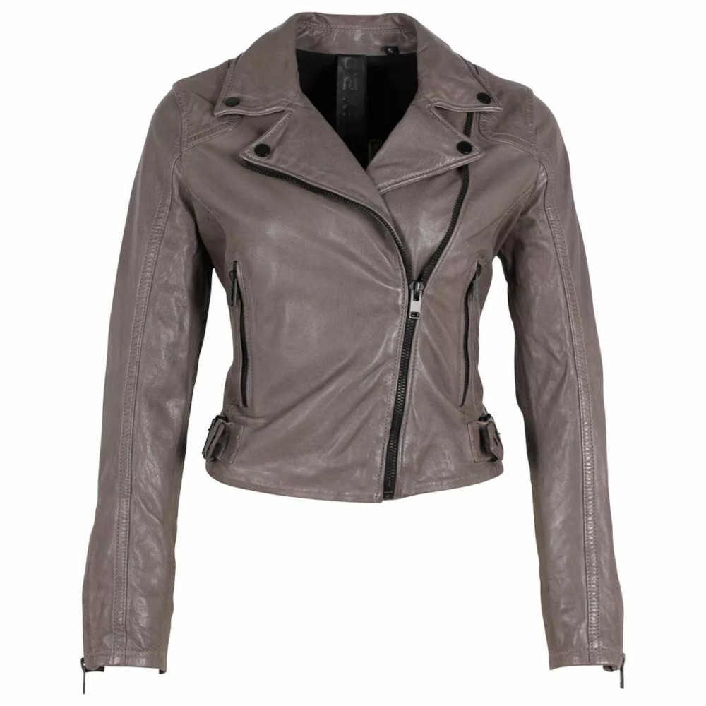Geaca de Piele Dama Gipsy Gri G2WBita - readytowear