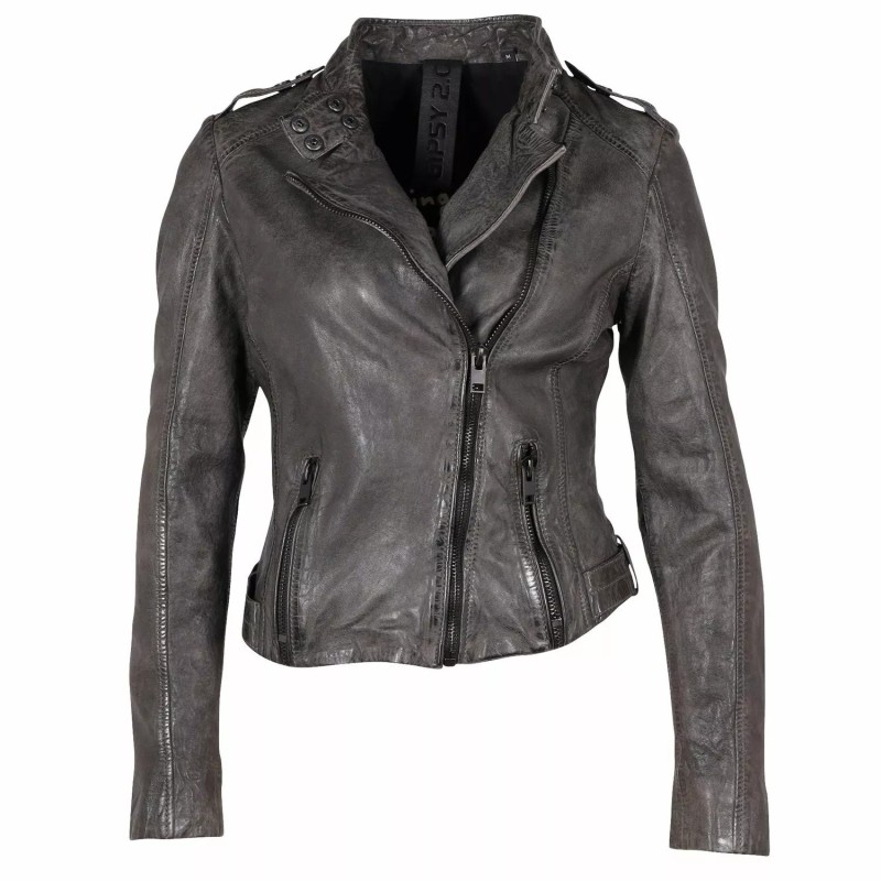 Geaca de Piele Dama Gipsy Antracit G2WCandice SF LVWW – IMBRACAMINTE