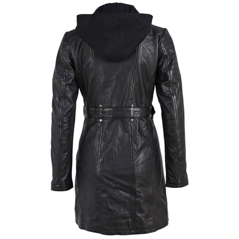 Geaca Lunga de Piele Dama Gipsy Neagra G2WCyara – IMBRACAMINTE