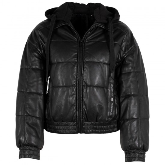 Geaca de Iarna din Piele Dama Gipsy Neagra G2WDacana