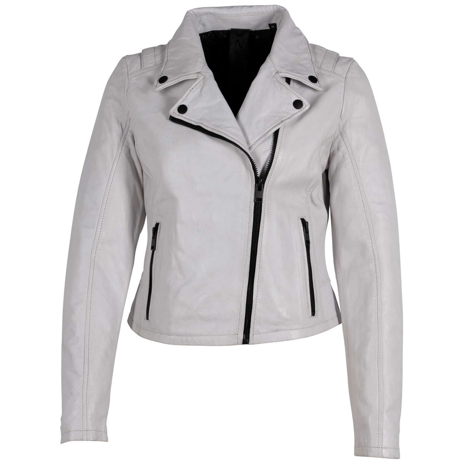 Geaca de Piele Dama Gipsy Alb Murdar G2WDalina – IMBRACAMINTE