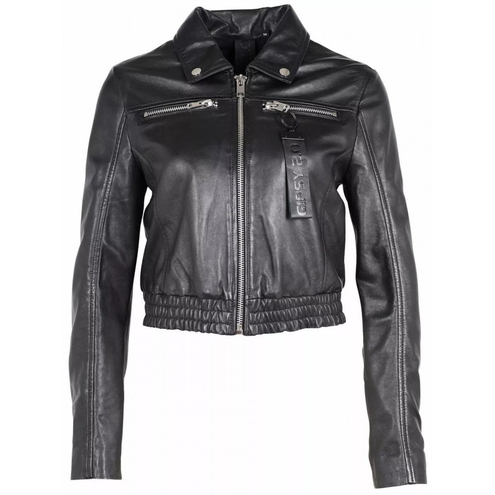 Geaca Scurta de Piele Dama Gipsy Neagra G2WDamara SF LABRIV - readytowear
