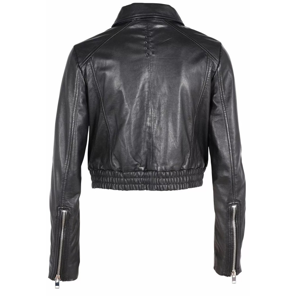 Geaca Scurta de Piele Dama Gipsy Neagra G2WDamara SF LABRIV geci de piele - readytowear.ro