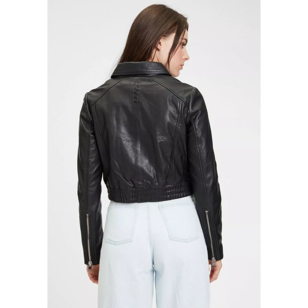 Geaca Scurta de Piele Dama Gipsy Neagra G2WDamara SF LABRIV geci de piele - readytowear.ro