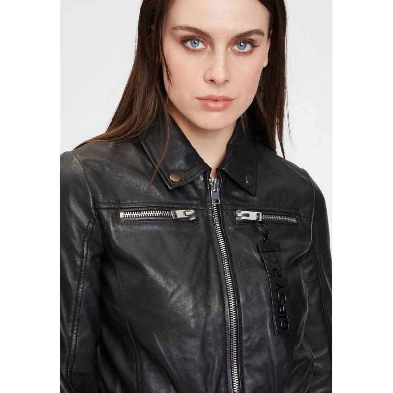Geaca Scurta de Piele Dama Gipsy Neagra G2WDamara SF LABRIV – IMBRACAMINTE Geaca Scurta de Piele Dama Gipsy Neagra G2WDamara SF LABRIV – IMBRACAMINTE