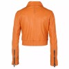 Geaca Scurta de Piele Dama Gipsy Portocalie G2WDamara SF LABRIV geci de piele - readytowear.ro