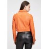 Geaca Scurta de Piele Dama Gipsy Portocalie G2WDamara SF LABRIV geci de piele - readytowear.ro