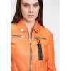 Geaca Scurta de Piele Dama Gipsy Portocalie G2WDamara SF LABRIV geci de piele - readytowear.ro