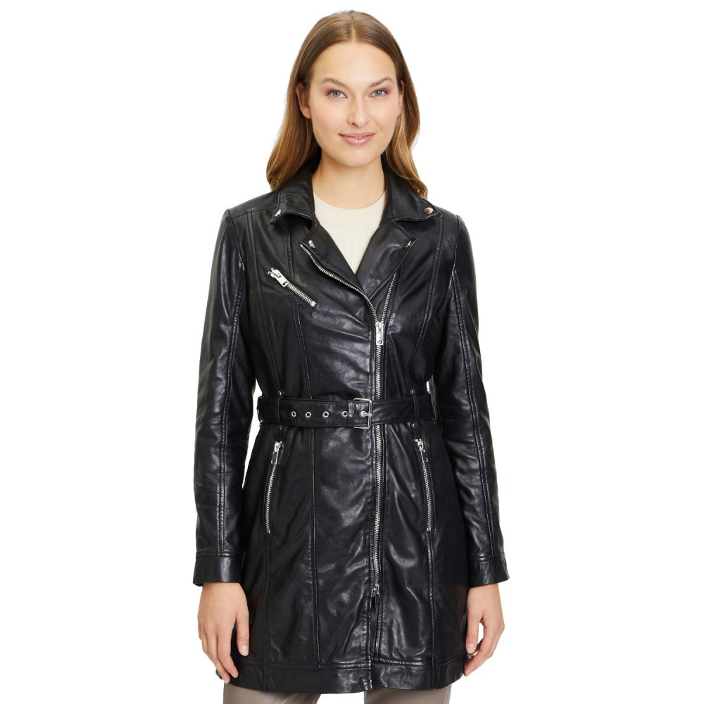 Geaca Lunga de Piele Dama Gipsy Neagra G2WDayna Geaca Lunga de Piele Dama Gipsy Neagra G2WDayna - readytowear.ro