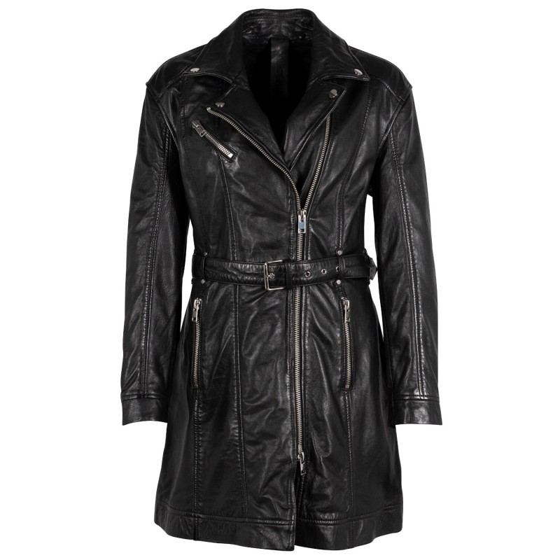 Geaca Lunga de Piele Dama Gipsy Neagra G2WDayna – IMBRACAMINTE Geaca Lunga de Piele Dama Gipsy Neagra G2WDayna – IMBRACAMINTE