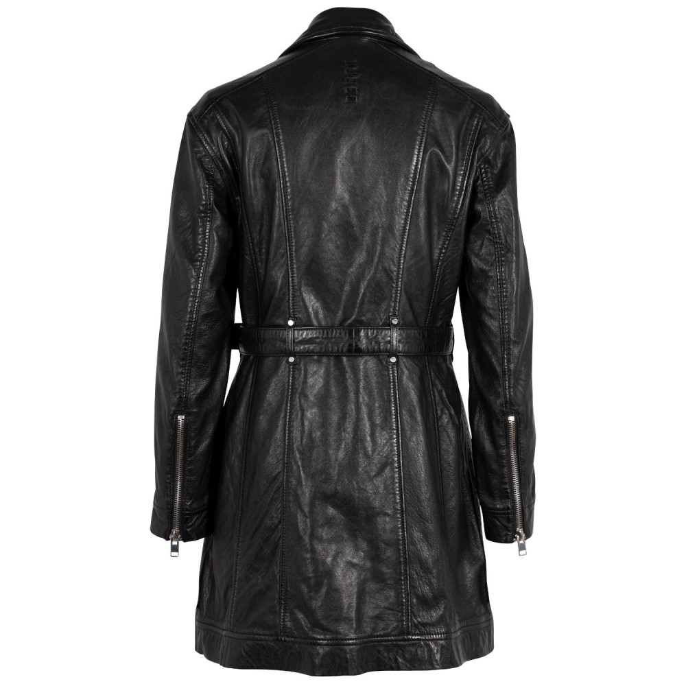 Geaca Lunga de Piele Dama Gipsy Neagra G2WDayna Geaca Lunga de Piele Dama Gipsy Neagra G2WDayna - readytowear.ro